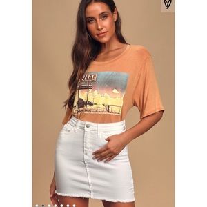 Perfect condition Lulus white denim skirt